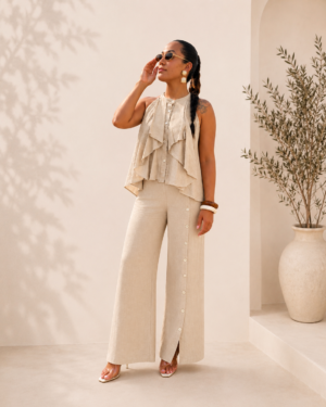 Sorrento Ruffle Set in Sand