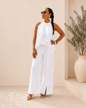 Sorrento Ruffle Set in Bianco