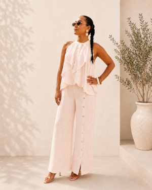 Sorrento Ruffle Set in Pearl