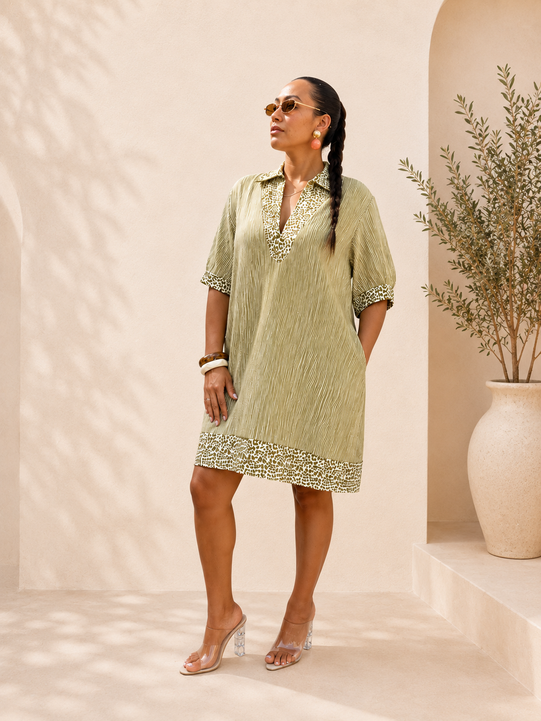 Wild Capri Tunic in Olive